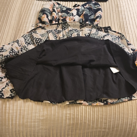 Express Black and Pink Cotton Floral Mini Dress - Picture 11 of 16